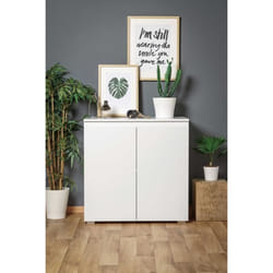 Armoire dappoint - Image - 2 portes - Blanc - Bois