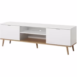 GOTEBORG Meuble TV scandinave blanc - L 160 cm