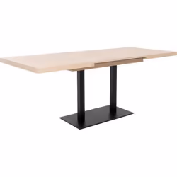 ORLANDO Table a manger a rallonge - Style industriel - Decor chene sonoma et noir - L 120-200 x P 80 x H 75 cm