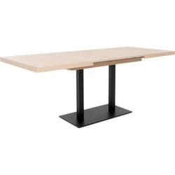 ORLANDO Table a manger a rallonge - Style industriel - Decor chene sonoma et noir - L 120-200 x P 80 x H 75 cm