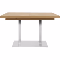 ORLANDO Table a manger a rallonge - Style contemporain - Laque blanc et noir - L 120-200 x P 80 x H 75 cm