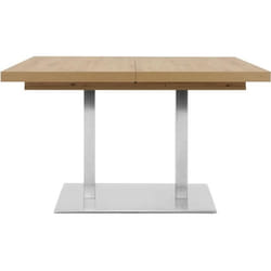 ORLANDO Table a manger a rallonge - Style contemporain - Laque blanc et noir - L 120-200 x P 80 x H 75 cm