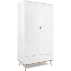 Armoire de chambre - GÖTEBORG 61 - Chêne sonoma / Blanc - 2 portes battantes - 90 x 55 x 180 cm