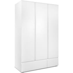 Armoire IMAGE 60B - Décor blanc mat - 3 portes + 2 tiroirs - L1216 x H191 x P55 cm