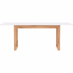 Table à manger - DENVER - Extensible - 10 personnes - Chêne artisan / Blanc - 160- 200 x 90 x 75 cm