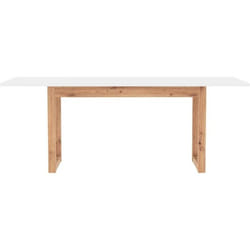 Table à manger - DENVER - Extensible - 10 personnes - Chêne artisan / Blanc - 160- 200 x 90 x 75 cm