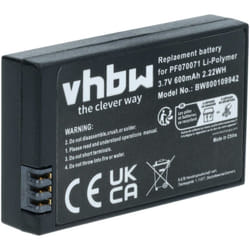 Vhbw - Batterie compatible avec Parrot Minidrone Jumping Sumo, Rolling Spider drone (600mAh, 3,7V, Li-polymère)