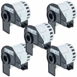 Étiquettes autocollantes bon marché avec support compatible avec votre imprimante à étiquettes. Nos rouleaux d'étiquettes son ...
