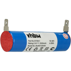 Vhbw - 1x Batterie compatible avec Kenwood Grati FG-100, FG-200, FG-150, FG150, FG100, FG200 râpe à fromage (2000mAh, 2,4V, NiMH)