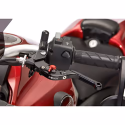 Levier d’embrayage PROTECH Sport 6061-T6-Aluminium noir anodisé / ajusteur rouge noir/rouge, noir-rouge