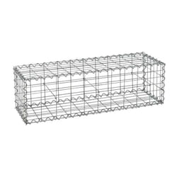 Gabion à pierres en métal galvanisé 100x30x30 cm