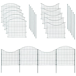Estexo - Set de clôture Clôture de jardin Clôture grillagée en métal 10 éléments