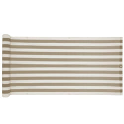 Brise vue jardin balcon en pehd 6 m gris-blanc rayé / 90x600cm