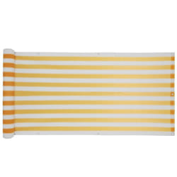 Brise vue jardin balcon en pehd 6 m jaune-blanc rayé / 90x600cm