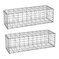 Estexo - Gabione spirale corbeille en pierre 100x30x30 cm lot de 2 fils de fer