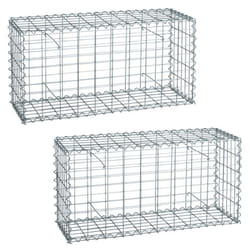 Estexo - 2 Gabions à pierres en métal galvanisé 100 x 50 x 30 cm
