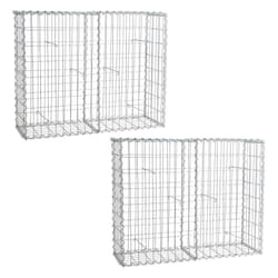Estexo - 2 Gabions à pierres en métal galvanisé 100 x 80 x 30 cm