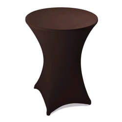 Estexo - Nappe de table haute de bar fête extensible en polyester ø 60 70 80 cm 60 cm ø / Marron foncé