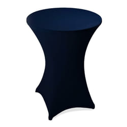 Estexo - Nappe de table haute de bar fête extensible en polyester ø 60 70 80 cm 60 cm ø / Bleu foncé