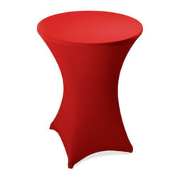 Nappe de table haute de bar fête extensible en polyester ø 60 70 80 cm 70 cm ø / Rouge