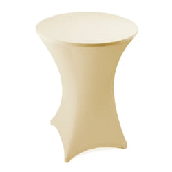 Nappe de table haute de bar fête extensible en polyester ø 60 70 80 cm 70 cm ø / Beige