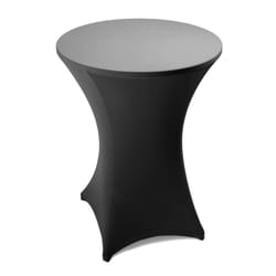 Estexo - Nappe de table haute de bar fête extensible en polyester ø 60 70 80 cm 70 cm ø / Anthracite