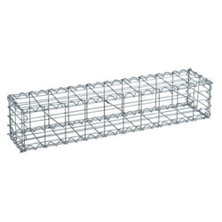 Gabion à pierres en métal galvanisé 100x20x20 cm