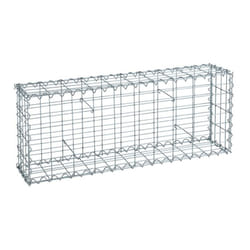 Gabion à pierres en métal galvanisé 100x40x20 cm