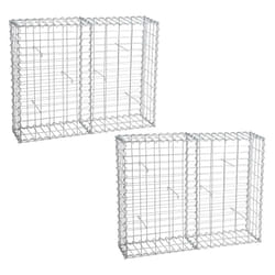 Estexo - 2 Gabions à pierres en métal galvanisé 100 x 80 x 20 cm