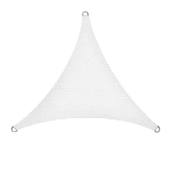 Estexo - Voile d'ombrage en polyéthylène blanc / 4x4x4m (triangle)