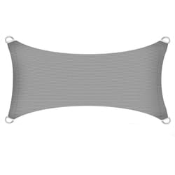 Voile d'ombrage en polyéthylène gris / 4x6m (droit)