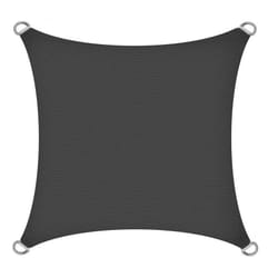 Voile d'ombrage en polyéthylène anthracite / 4x4m (carré)