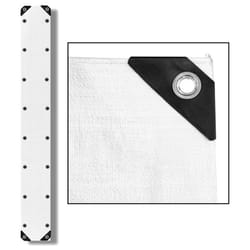 Bâche en bois 90 g / m² Bâche pe blanche de protection de jardin de piscine 90 / 1,5x12