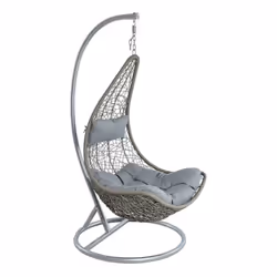 Déjà à la vue, vous ressentez cette sensation de vacances, car cette chaise suspendue en polyrotin de forme esthétique rappel ...