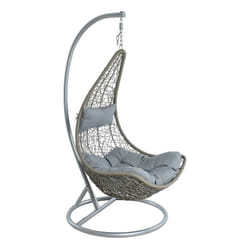 Estexo - Chaise suspendue en polyrotin panier suspendu avec cadre panier suspendu gris