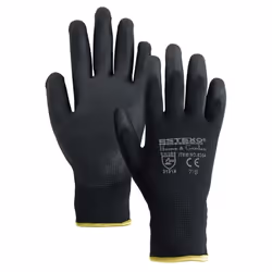 Ces gants d' assemblage en nylon tricoté fin sont enduits de polyuréthane sur la paume et le bout des doigts. Ils sont respir ...