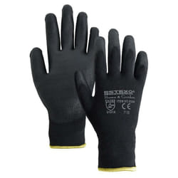 Estexo - Gants de montage gants de travail 12x gants de mécanicien gants en nylon noir / 7/S