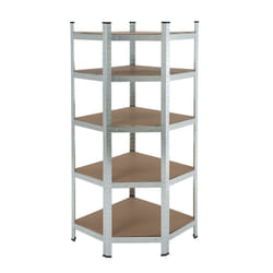 Estexo - Etagère enfichable étagère d'angle étagère de rangement 180x70x40cm galvanisée
