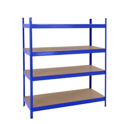 Tagère de rangement Etagère á charge lourde 180x160x60cm galvanisée bleu
