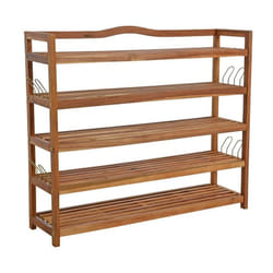 Estexo - Meuble à chaussures de rangement 5 niveaux en bois 94 x 26 x 82 cm