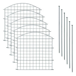 Estexo - Clôture d'étang de jardin 11 pcs 5 éléments de clôture grillagée anthracite arcade supérieure