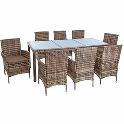 Description générale Découvrez cet ensemble de mobilier de jardin élégant, composé d'une table et de chaises, parfait pour vo ...
