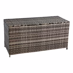 Cette boîte de rangement pratique en polyrattan devrait être sur chaque terrasse et dans chaque jardin. Dans ce coffre en pol ...