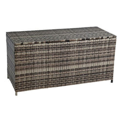 Coffre de rangement extérieur en polyrotin 114 x 54 x 64 cm marron mixte
