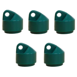 Estexo - 5 Capuchons de jambe de force de poteau de clôture plastique ø 34 mm vert