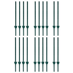 Poteau de clôture Ancrage de clôture Ancrage de sol 157 cm, lot de 20 vert