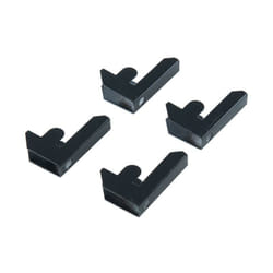 Estexo - querre de fixation x 4 en métal galvanisé noir 5 x 3,5 x 1 cm