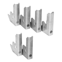 Estexo - querre de fixation x 6 en métal galvanisé argent 5 x 3,5 x 1 cm