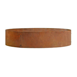 Carré potager cercle en acier Corten ø 120 cm x h 20 cm