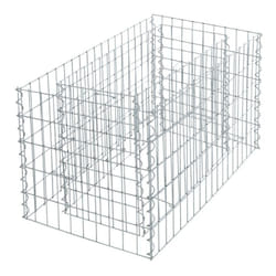 Estexo - Jardinière en gabion à pierres en métal galvanisé 270 x 50 x 50 cm